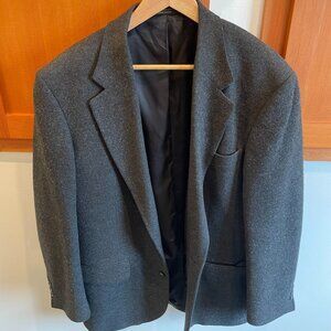 Men's dark grey wool sport coat